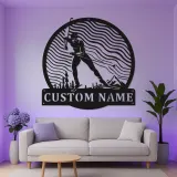 Custom Cross Country Skier Metal Sign | LED Light Winter Sports Decor | Personalized Nordic Ski Wall Art | Gift for Ski Enthusiast