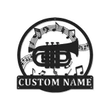 Insegna in metallo LED a forma di tromba personalizzata Regalo per musicisti Decorazione per stanze musicali per amanti della musica