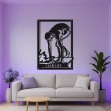 Insegna in metallo LED personalizzata per nuotatore | Arte murale personalizzata per atleta | Regalo per allenatore di nuoto | Decorazione acquatica moderna