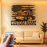 Insegna in metallo LED personalizzata per camion semi, regalo per camionisti, decorazione per garage o man cave 9