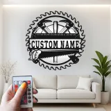 Décoration murale en métal personnalisée avec éclairage LED d'outils de menuisier 2