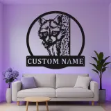 Cartel LED de mapache personalizado | Arte mural de metal a medida | Decoración rústica para cabañas | Silueta de vida silvestre de bosque | Regalo para amantes del bosque