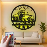Cartel de metal LED de tractor personalizado Regalo para agricultores Decoración de granja para entusiastas de tractores