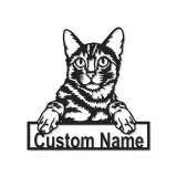 Personalisierte LED-Metall-Wandkunst mit Katze – Geschenk für Tierliebhaber, Deko für Schlaf- oder Wohnzimmer 2