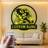 Décoration murale en métal LED personnalisée pour soudeurs - Cadeau de garage pour passionnés de soudure
