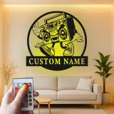 Personalisierte Boombox LED Licht Metall Wandkunst für Musikliebhaber