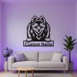 Personalized Pomeranian LED Sign | Custom Dog Name Metal Wall Art | Pet Lover Gift | Entryway Decor