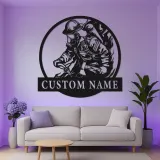Insegna in Metallo LED Personalizzata per Vigili del Fuoco | Arte Murale Personalizzata per Vigile del Fuoco | Regalo per Dipartimento dei Pompieri e Primo Rispondente
