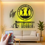Enseigne LED de golf personnalisée | Décoration murale en métal sur mesure pour bar maison | Déco 19e trou avec prénom | Cadeau pour couple golfeur
