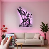 Cartel de metal personalizado con luz LED de caza de patos, regalo personalizado para entusiastas del aire libre, decoración de cabaña rústica