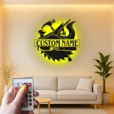 Personalisierte Holzwerkzeuge LED-beleuchtete Metall-Wandkunst Geschenk für Tischler Werkstatt-Dekoration