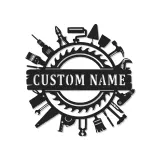 Custom Handyman Tools Sign | Personalized LED Metal Wall Art for Workshop or Garage | Carpenter & Craftsman Gift
