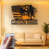 Cartel de metal LED personalizado para boliche, regalo para entusiastas del boliche, decoración de sala de juegos