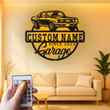 Insegna in metallo LED personalizzata per auto classiche regalo per appassionati di auto decorazione per garage 2