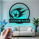 Custom Yo-Yo Led Light Metal Wall Art Personalized Gift for Toy Enthusiasts Game Room Decor