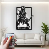 Insegna in metallo personalizzata per giocatore di hockey su prato LED - Regalo personalizzato per atleti - Decorazione per sala sportiva