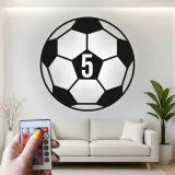 Luz de número de camiseta de fútbol personalizada | Arte mural LED de metal personalizado | Decoración deportiva para la habitación de los niños | Regalo para hijo atleta