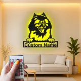 Cartel de metal LED personalizado de perro, regalo para padres de mascotas, decoración para salón para amantes de los perros