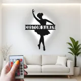 Cartel de metal LED de bailarina personalizado, regalo de danza para su decoración de dormitorio para amantes del ballet