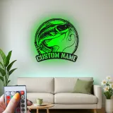 Custom Catfish Led Light Metal Wall Art Personalized Fishing Gift for Anglers Man Cave or Cabin Decor