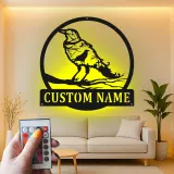 Cartel de metal LED de cuervo personalizado, regalo único para amantes de la naturaleza, acento decorativo para el hogar