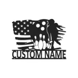 Cartel de metal LED personalizado para boliche, regalo para entusiastas del boliche, decoración de sala de juegos