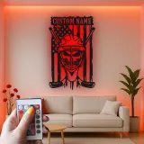 Insegna personalizzata per portiere di hockey | Arte murale LED in metallo | Decorazione per camera da adolescente e man cave | Regalo per giocatore di hockey