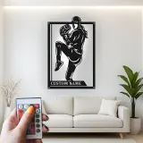 Custom Baseball Pitcher Led Light Metal Wall Art Personalized Gift for Sports Fans Game Room Decor
