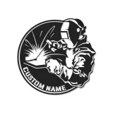 Cartel de metal LED personalizado para soldadores, regalo para decoraciones de garaje o taller