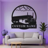 Insegna LED per Camion Personalizzata | Arte in Metallo Big Rig | Regalo per Camionisti e Decorazione Man Cave