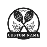Personalized Maracas Metal Sign | LED Wall Art for Latin Music Lovers | Custom Name Decor for Home Bar & Studio Gift