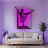 Insegna in metallo LED ballerina personalizzata, regalo di danza per amanti del balletto, decorazione per camera da letto o studio di danza