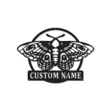Luna Moth LED Metal Wall Art | Personalized Butterfly Sign | Custom Nature Decor for Boho & Biophilic Interiors | Garden Lover Gift