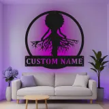 Custom Tree of Life Led Light Metal Wall Art Personalized Gift for Nature Lovers Living Room or Garden Decor
