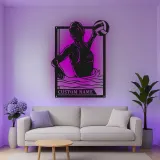 Personalisierte LED-Metall-Wandkunst Volleyballspieler Geschenk für Athleten, Spielzimmer Sportdekoration 1