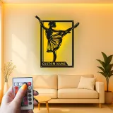 Insegna in metallo LED ballerina personalizzata, regalo di danza per amanti del balletto, decorazione per camera da letto o studio di danza