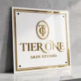 Custom Square Acrylic Sign | 3D Metal & Acrylic Business Logo | Personalized Salon, Spa & Office Wall Decor for Modern Brands