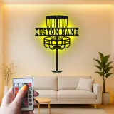 Cartel de metal LED personalizado para cesta de Disc Golf, regalo para jugadores de Disc Golf, decoración de sala de juegos o exterior