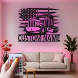 Insegna in metallo LED personalizzata per camion semi, regalo per camionisti, decorazione per garage o man cave 9