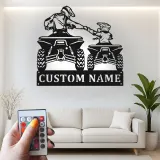 Insegna in metallo LED personalizzata per motociclisti ATV - Regalo personalizzato per appassionati di outdoor, decorazione per man cave o garage