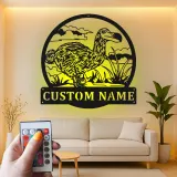 Insegna in metallo LED personalizzata per Dodo - Regalo unico per amanti della natura - Decorazione per soggiorno o ufficio