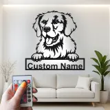 Custom Golden Retriever Led Light Metal Wall Art Personalized Dog Lover Gift Living Room Pet Decor 1
