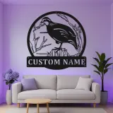 Cartel de metal personalizado de codorniz de California | Arte mural iluminado con LED de vida silvestre | Decoración personalizada para cabañas | Regalo rústico para el hogar
