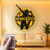 Custom Volleyball Player Led Light Metal Wall Art Personalized Sports Gift for Athletes Game Room Decor 1