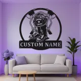 Cartel LED de Bombero Personalizado | Decoración Mural de Metal Personalizada | Decoración de Departamento de Bomberos y Regalo para Bombero
