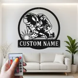 Décoration murale en métal LED personnalisée pour soudeurs - Cadeau de garage pour passionnés de soudure