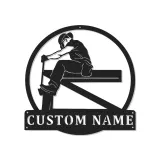 Personalisierte Eisenarbeiter LED Schild | Individuelles Metallschild | Stahlarbeiter Namensschild für Werkstatt & Garage | Geschenk für Ihn