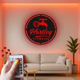 Insegna Logo Idraulico Personalizzata | Arte in Metallo LED per Laboratorio | Decorazione Industriale con Rubinetto e Ingranaggio | Regalo Personalizzato per Man Cave