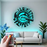 Panneau artisan personnalisé | Décoration murale LED en métal pour garage | Déco d’atelier sur mesure | Cadeau pour menuisier ou ébéniste