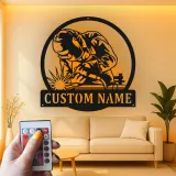 Décoration murale en métal LED personnalisée pour soudeurs - Cadeau de garage pour passionnés de soudure